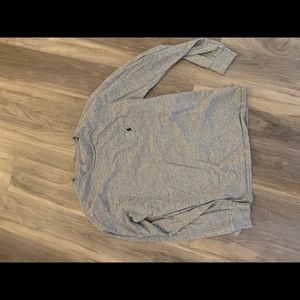 Gray Polo Long Sleeve T Shirt